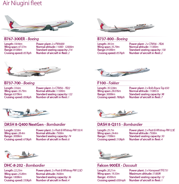 Air Niugini Fleet